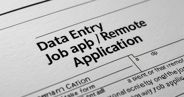 data entry job application